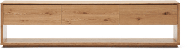 TV-bord/skænk Kave Home Alguema natur i MDF og egetræ 200x40x51 cm
