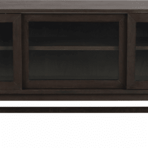 Skænk Rowico Hazelton olieret brun egetræ med glaslåger buffet/TV-bænk FSC 170x40x75 cm