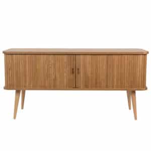 ZUIVER Barbier TV-bord, m. 2 skydelåger - brun askefinér (120x40)