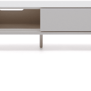 TV-bord Kave Home Vedrana hvid mat 195x40x35 cm med 3 bløde skuffer